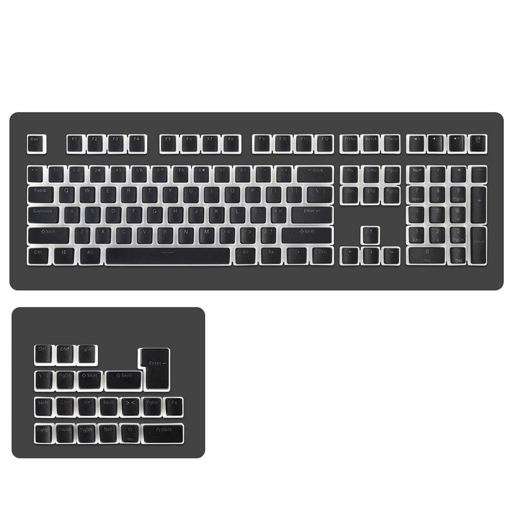 Verilux 108-Key Pudding Keycaps General Keycaps with 21 Spare Keycaps PBT Pudding Keycaps Translucent Mechanical Keyboard Keycap for 61/62/68/84/87/104/108/980k Mechanical Keyboard, Black Verilux 108-Key Pudding Keycaps General Keycaps with 21 Spare Keycaps PBT Pudding Keycaps Translucent Mechanical Keyboard Keycap for 61/62/68/84/87/104/108/980k Mechanical Keyboard, Black